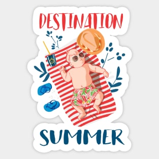 Destination summer Sticker